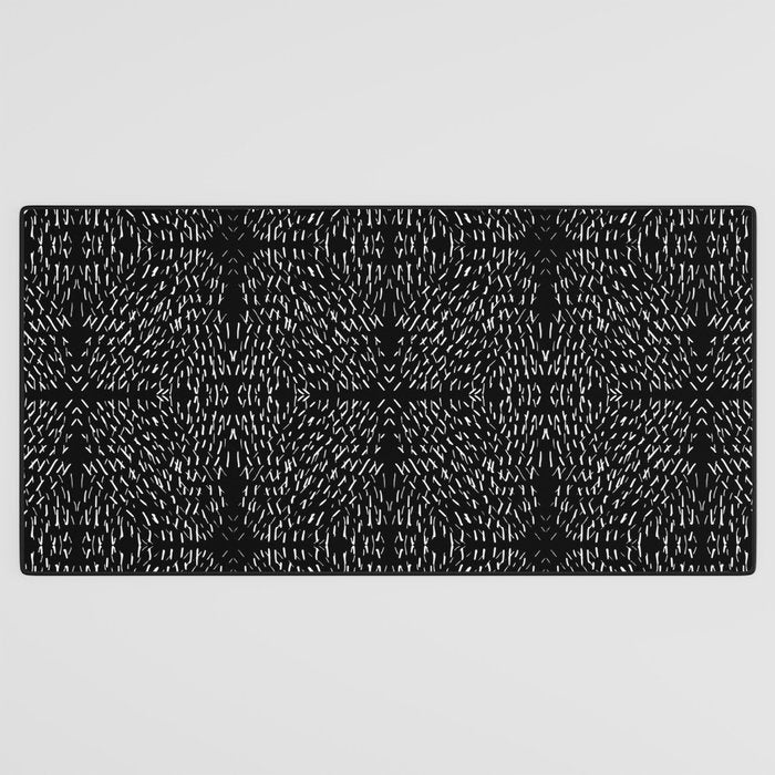 Celestial Stars Art, Black and White, Boho Wall Art Desk Mat Gallery Image 3