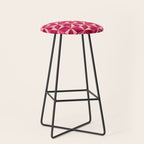 Kaleidoscope Tile Pattern VIII Vibrant Pink and Red Stool Gallery Image 1
