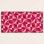 Kaleidoscope Tile Pattern VIII Vibrant Pink and Red Desk Mat Gallery Image 3