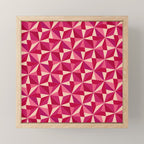 Kaleidoscope Tile Pattern VIII Vibrant Pink and Red Mini Art Print Gallery Image 1