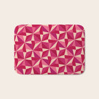 Kaleidoscope Tile Pattern VIII Vibrant Pink and Red Bath Mat Gallery Image 1