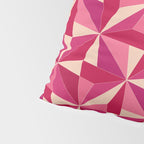 Kaleidoscope Tile Pattern VIII Vibrant Pink and Red Pillow Sham Gallery Image 4