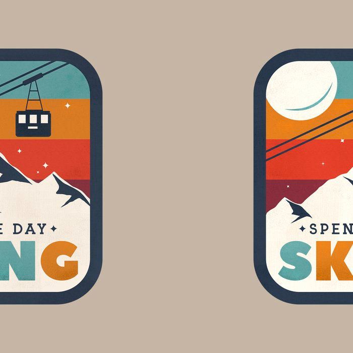 Spend The Day Skiing-Ski Badge Coffee Mug Gallery Image 2