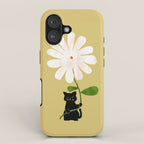 Cat with flower iPhone Case Gallery Image 1