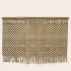 Golden ochre lines - textured abstract geometric Wall Hanging Gallery Image 1