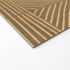 Golden ochre lines - textured abstract geometric Welcome Mat Gallery Image 2