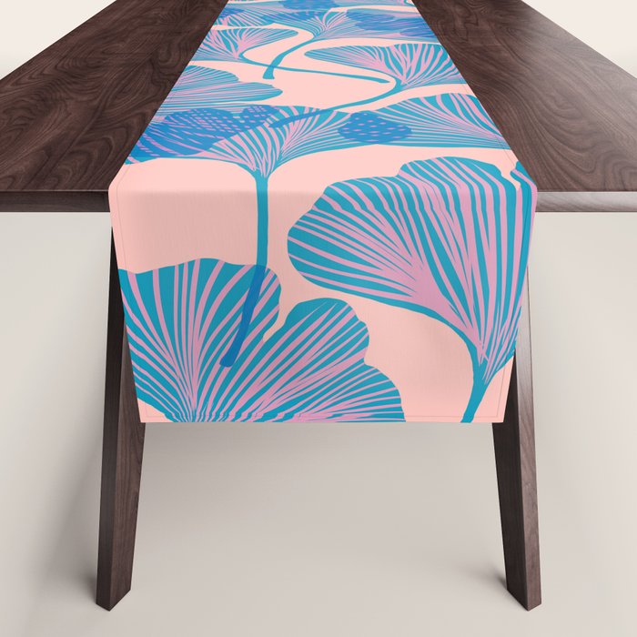 Abstraction_Ginkgo_Pattern_Minimalism_002 Table Runner Gallery Image 1