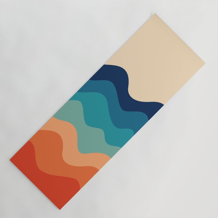 Retro 70s Waves Yoga Mat Gallery Image 1