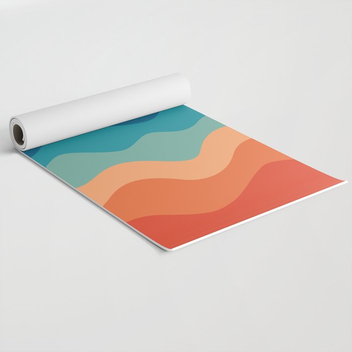Retro 70s Waves Yoga Mat Gallery Image 2