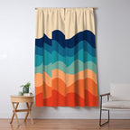 Retro 70s Waves Window Curtain Gallery Image 5
