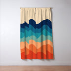 Retro 70s Waves Window Curtain Gallery Image 3