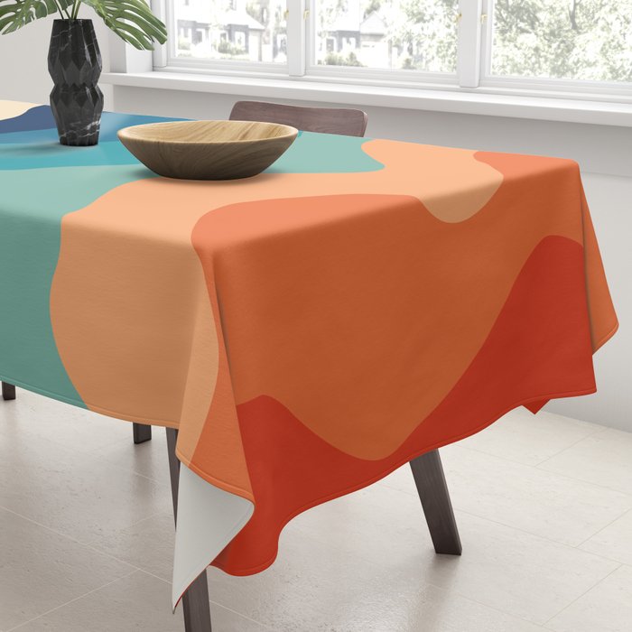 Retro 70s Waves Tablecloth Gallery Image 3