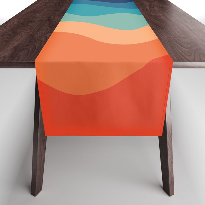 Retro 70s Waves Table Runner Gallery Image 1