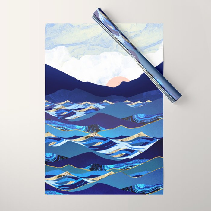 Ocean Blue Wrapping Paper Gallery Image 1