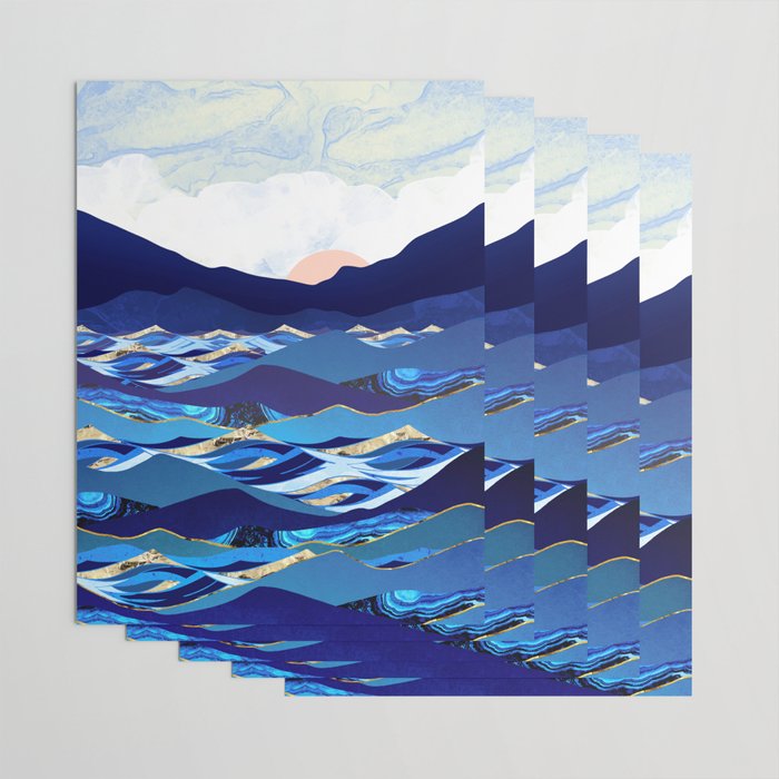 Ocean Blue Wrapping Paper Gallery Image 3