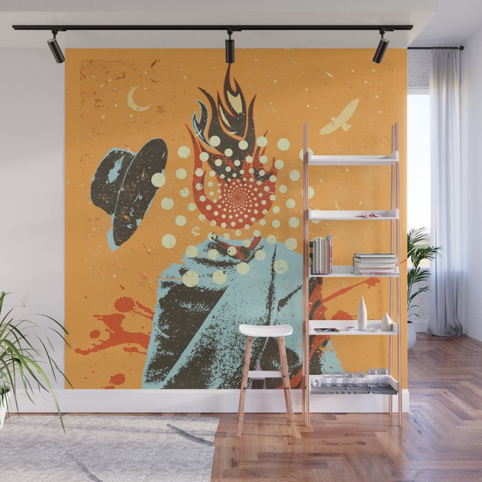 PSYCHEDELIC COWBOY Wall Mural Gallery Image 1