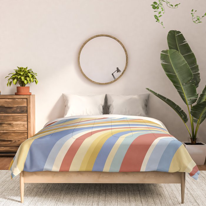 Wavy Stripes VIII - 70s Summer Comforter Gallery Image 3