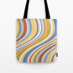Wavy Stripes VIII - 70s Summer Tote Bag Gallery Image 1