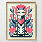 Cat amongst Tulips Serving Tray Gallery Image 1