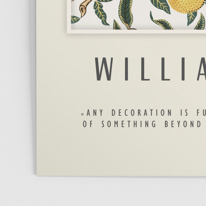 Modern poster-William Morris-Vegetable print with lemons. Poster Gallery Image 3