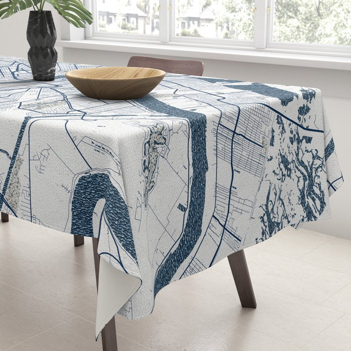 New Orleans City Map of Louisiana, USA - Coastal Tablecloth Gallery Image 3