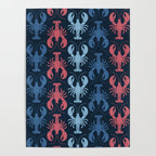 Lobster parade - navy Poster Gallery Image 4