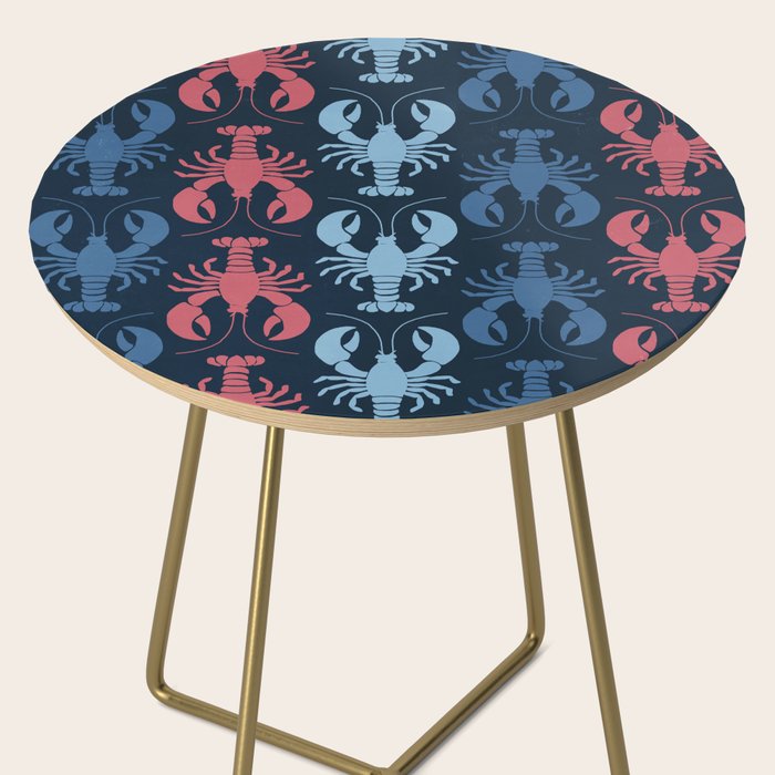 Lobster parade - navy Side Table Gallery Image 2