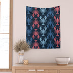 Lobster parade - navy Wall Tapestry Gallery Image 2