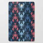 Lobster parade - navy Cutting Board Gallery Image 1