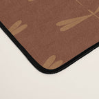 Dragonfly Pattern IV Brick Red Desk Mat Gallery Image 4