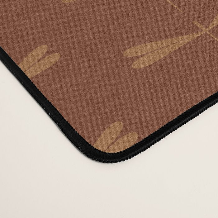 Dragonfly Pattern IV Brick Red Desk Mat Gallery Image 4