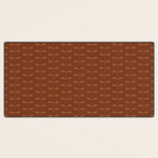 Dragonfly Pattern IV Brick Red Desk Mat Gallery Image 3