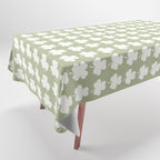 Clovers XXVI Natural Green Botanical Pattern Tablecloth Gallery Image 1