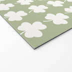 Clovers XXVI Natural Green Botanical Pattern Welcome Mat Gallery Image 2