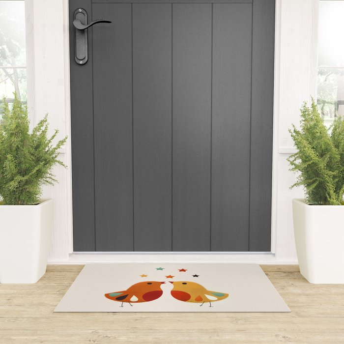 Little Festive Birds Welcome Mat Gallery Image 3