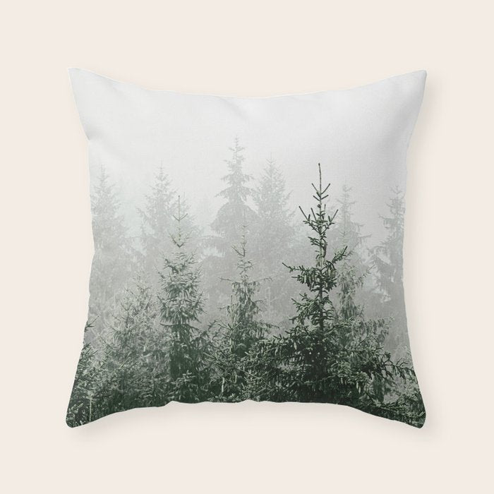 MOUNTAIN FOREST Throw Pillow Gallery Image 1
