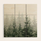 MOUNTAIN FOREST Wood Wall Art Gallery Image 1