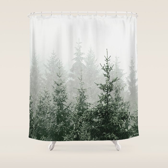 MOUNTAIN FOREST Shower Curtain Gallery Image 1