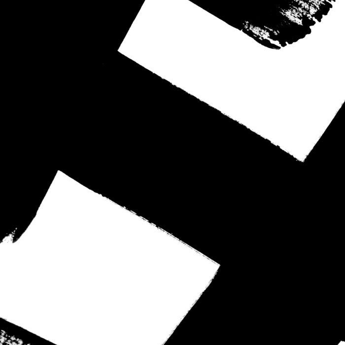 X Black & White Minimalist Abstract Mid century Ink Art Dark Brush Strokes Coffee Mug Gallery Image 2