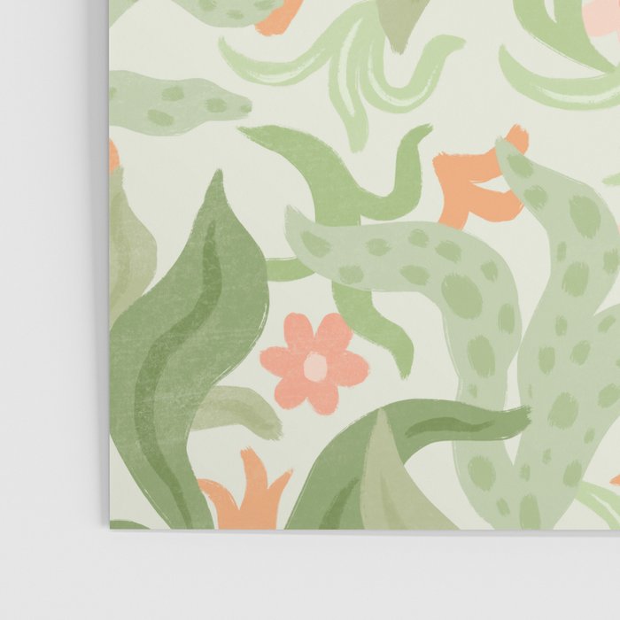 Wavy Plants Pattern Poster Gallery Image 3