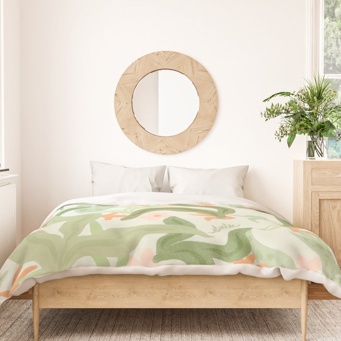 Wavy Plants Pattern Duvet Cover Gallery Image 3