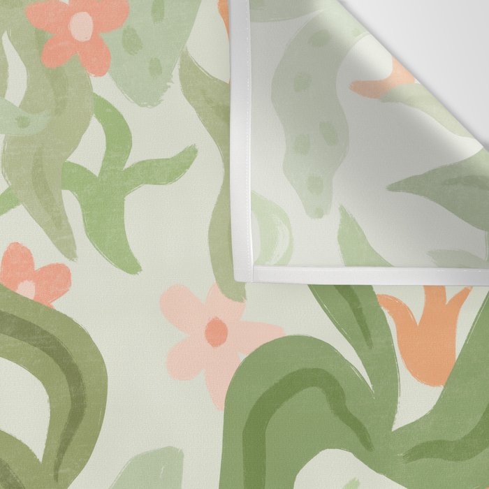 Wavy Plants Pattern Wall Tapestry Gallery Image 3