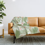 Wavy Plants Pattern Throw Blanket Gallery Image 1