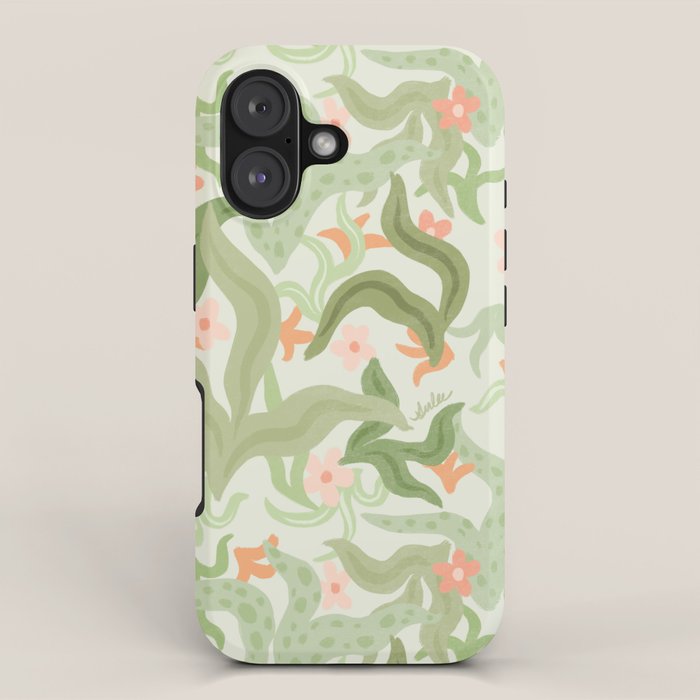 Wavy Plants Pattern iPhone Case Gallery Image 1