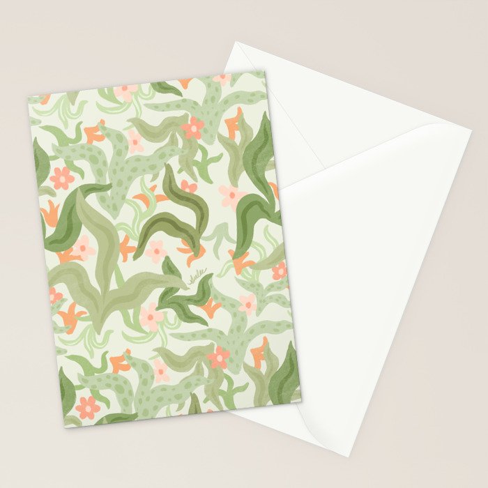 Wavy Plants Pattern Stationery Card Gallery Image 2
