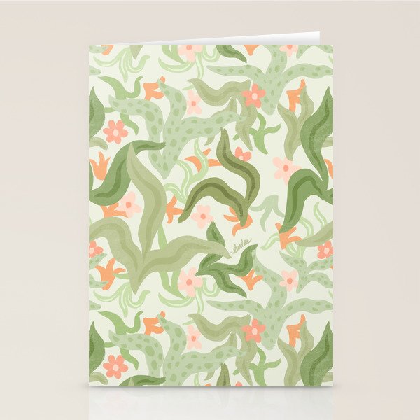 Wavy Plants Pattern Stationery Card Gallery Image 2