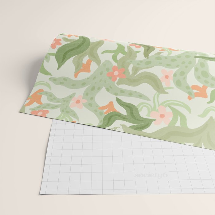 Wavy Plants Pattern Wrapping Paper Gallery Image 2