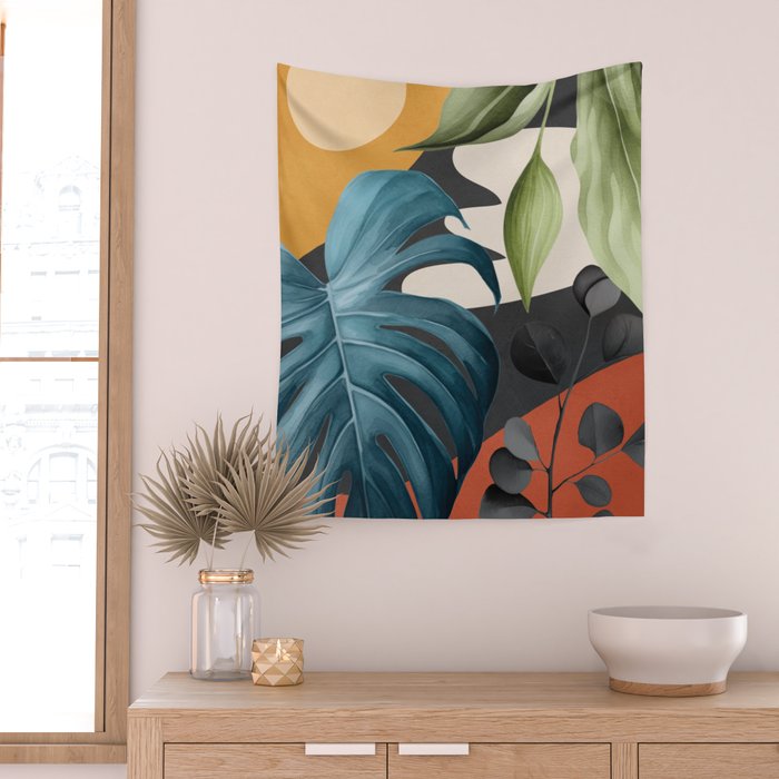 Abstract Tropical Art 19 Wall Tapestry Gallery Image 2