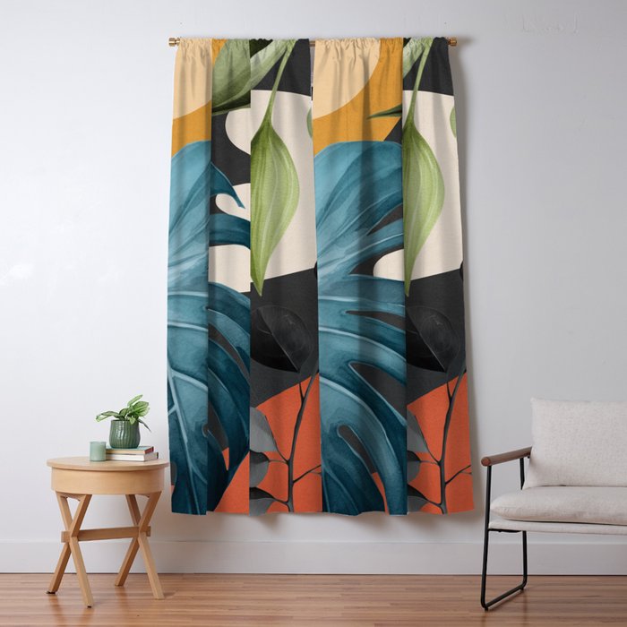 Abstract Tropical Art 19 Window Curtain Gallery Image 5