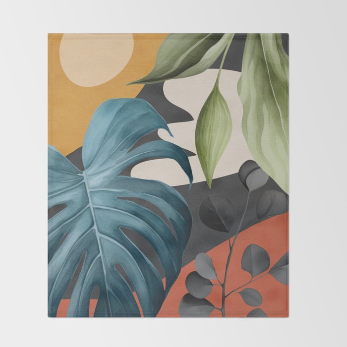 Abstract Tropical Art 19 Throw Blanket Gallery Image 2